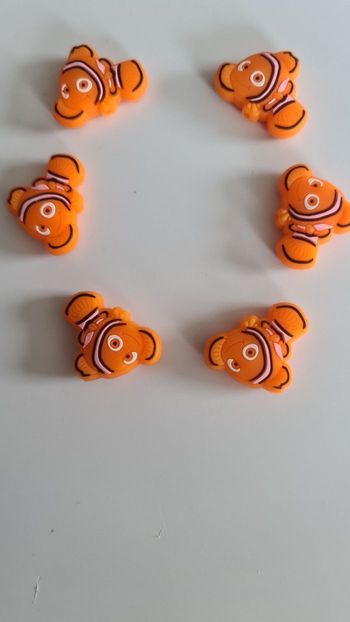 6 Perles silicone Némo