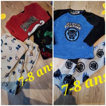 Pyjamas garçon 7-8 ans très bon état 