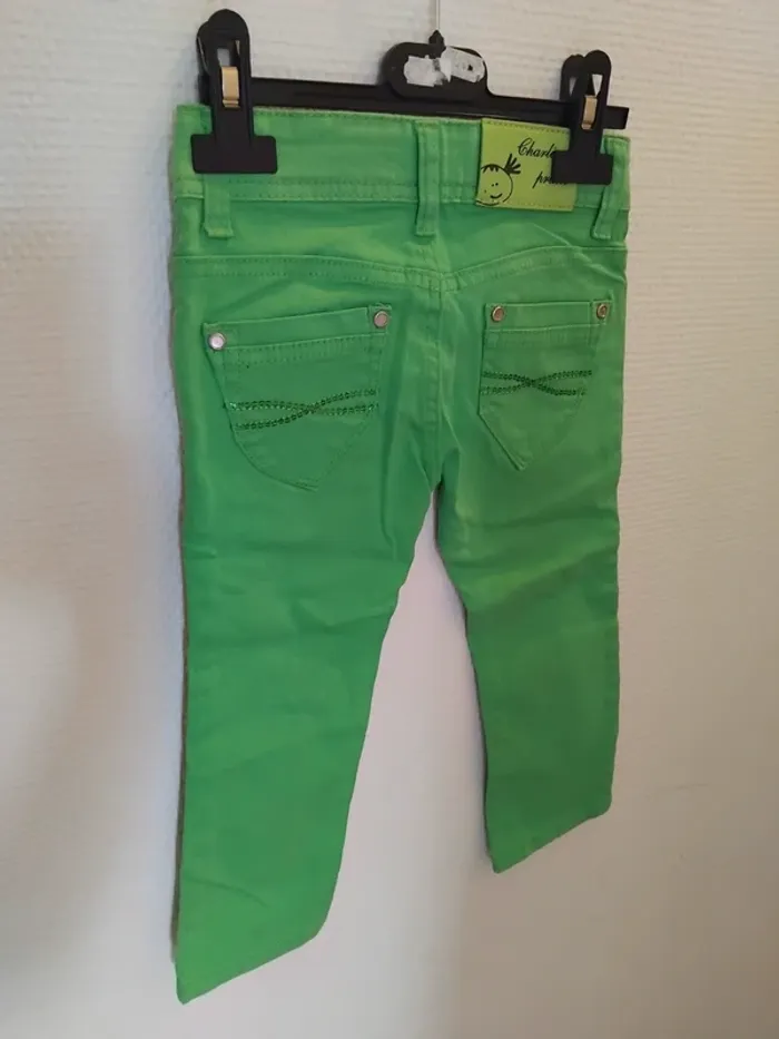 Pantalon neuf fille 3ans 98% coton - photo numéro 9
