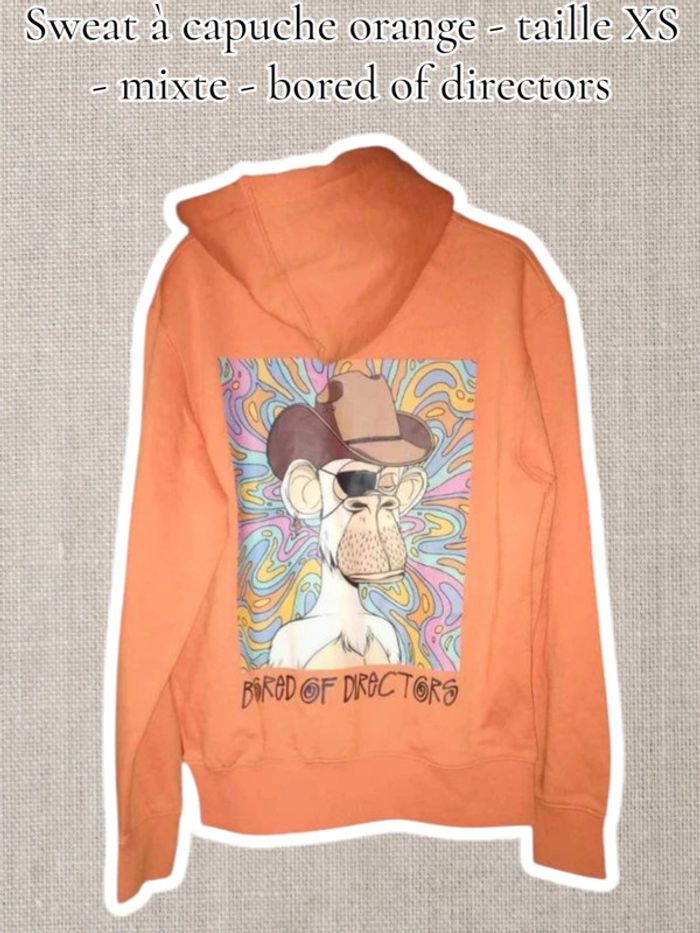Sweat à capuche orange - taille XS - mixte - bored of directors - Neuf - photo numéro 3