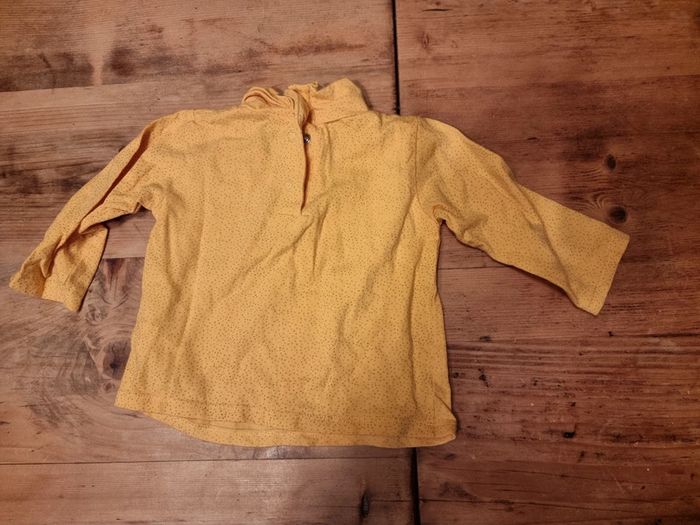 Petit pull manches longues jaune paillette - photo numéro 3