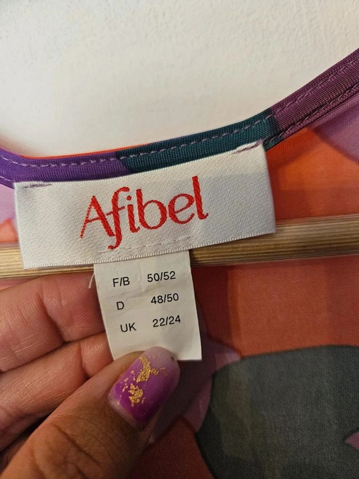 Tee-shirt Afibel Taille 50/52 💜🧡 - photo numéro 2