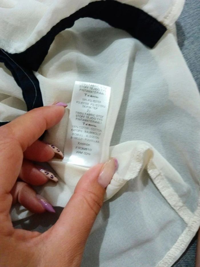 C50 chemise crème / noir La redoute 36 - photo numéro 4