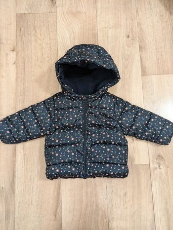 Manteau doudoune à fleurs Kiabi 12 Mois
