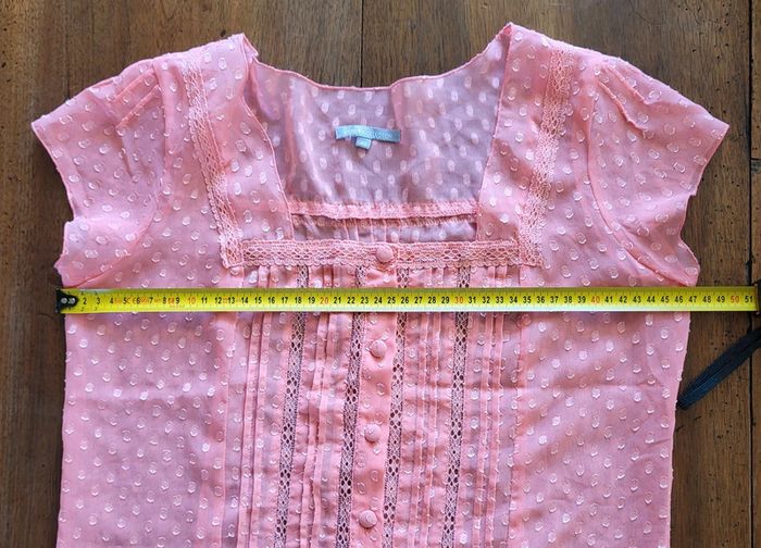 Nuisette manches courtes voile rose corail 3 Suisses Taille 36 - photo numéro 10