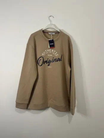 Sweat homme beige Team RBW – Taille XXL – Neuf avec étiquette – Grande taille