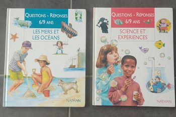 Livres questions réponses Science et expérience et thème de la mer
6/9 ans
