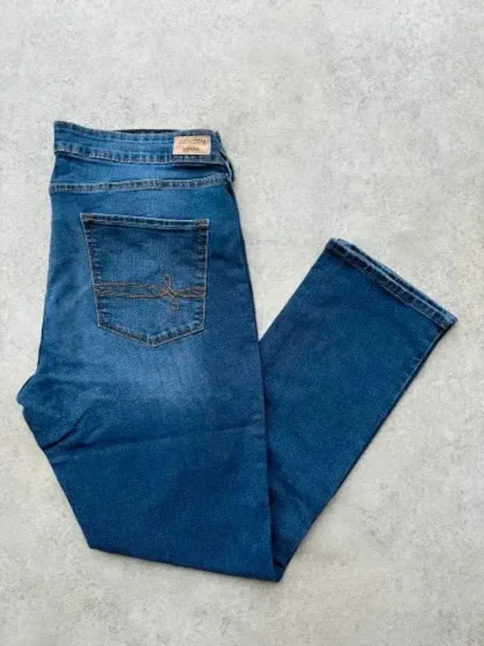 Jeans Levi's Denizen W34 FR44 L32 coupe droite bleu marine Femme Women pan578b