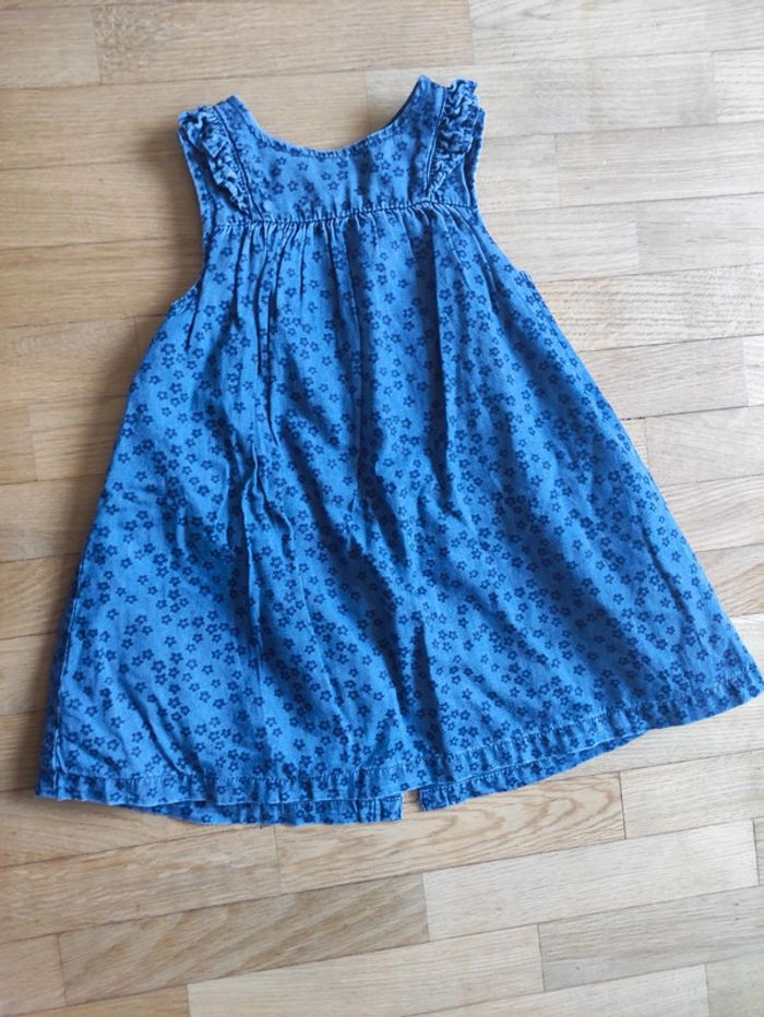 Robe sans manche 18 mois tissue jean fin