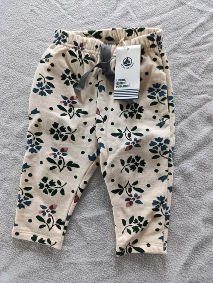 Pantalon fille chaud petit bateau 6 mois neuf