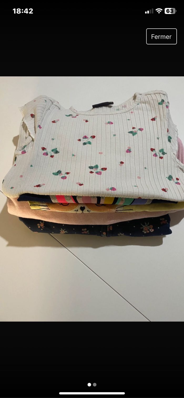 Lot de 5 vêtements fille taille 7 ans plusieurs marques
