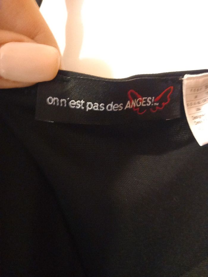 Nuisette "on est pas des anges" femme noire - photo numéro 3