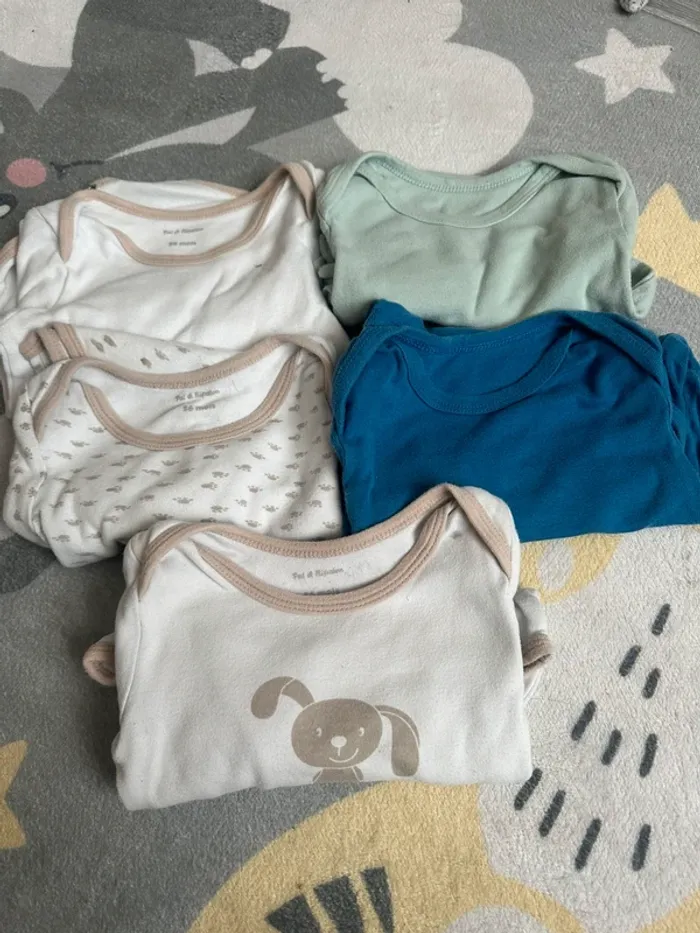 Lot 5 bodys manches longues 36 mois