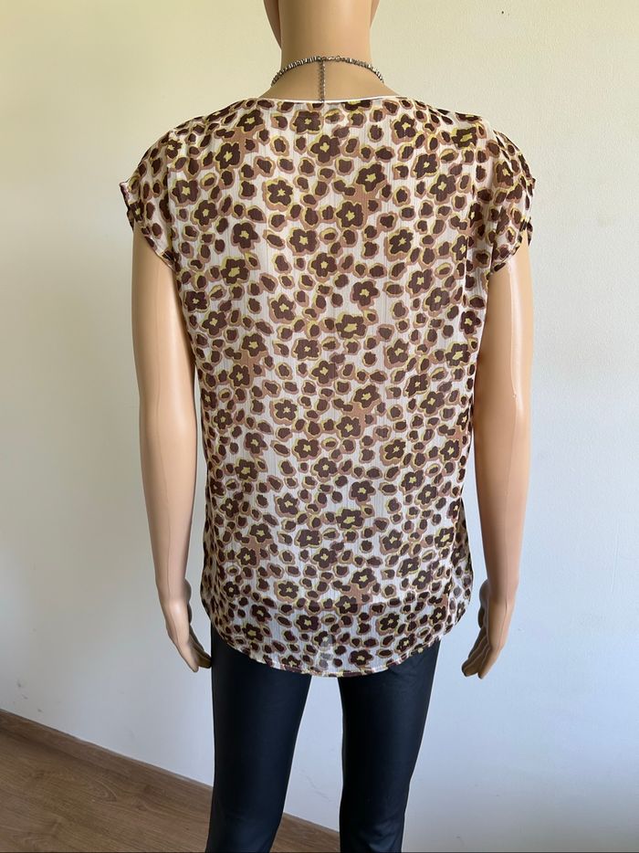 Blouse imprimée à manches courtes JS Millenium taille S comme neuve - photo numéro 5
