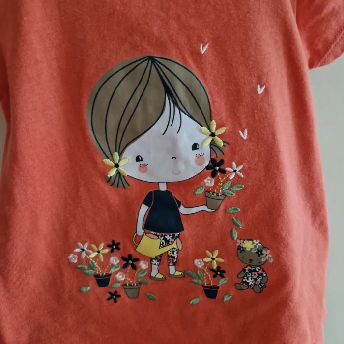 6 mois tee-shirt jardin - photo numéro 2