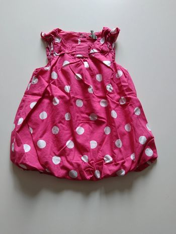 robe rose à pois tape à l'oeil fille 9 mois