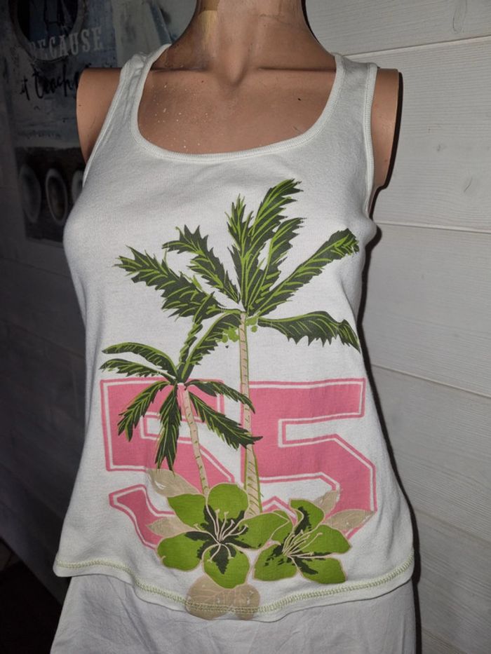 Top fleuri tropical vintage y2k T36-38 - photo numéro 5