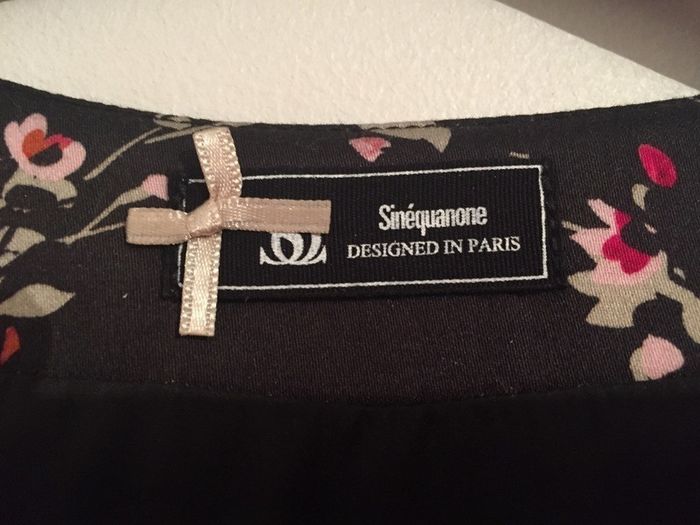 Robe Sinequanone noire imprimée fleurs Prunus - taille 38 - photo numéro 3