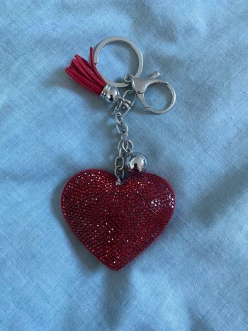 Magnifique porte-clés strass Rouge