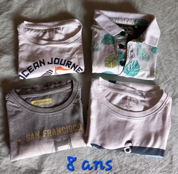 Lot de 4 t-shirts garçon 8 ans