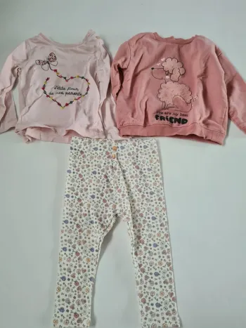Ensemble leggings T-shirt et sweat 23mois