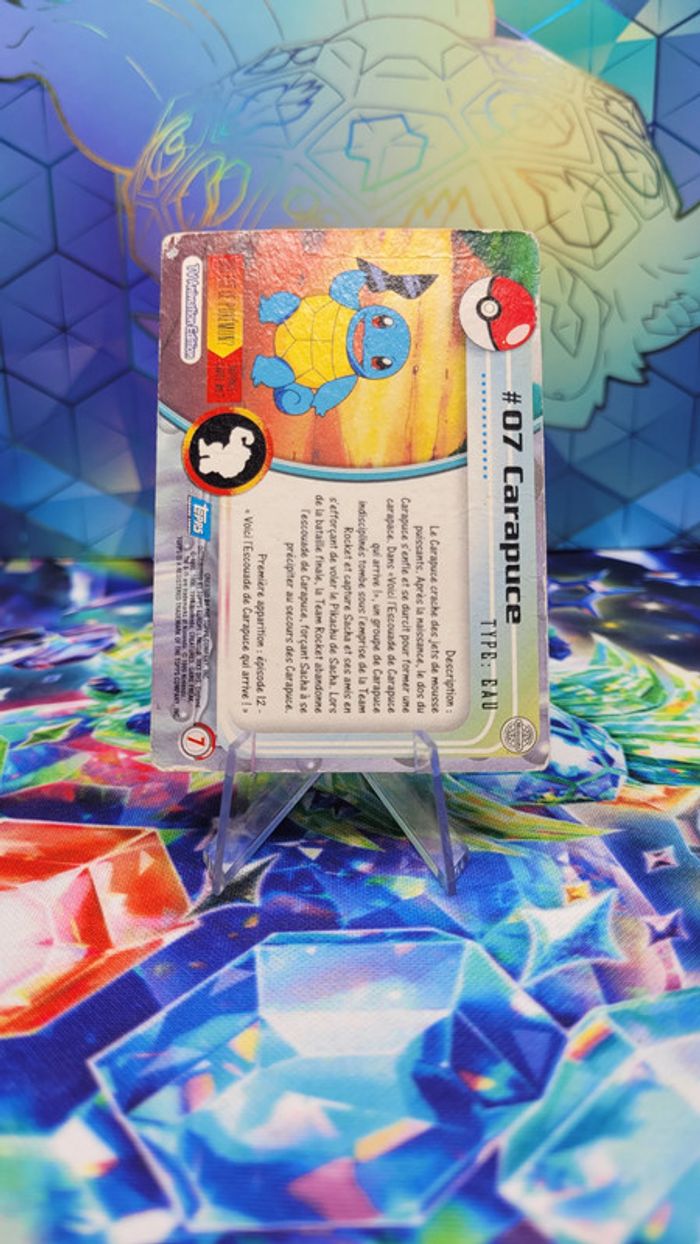 Carte Pokémon Topps n°07 Carapuce Series 1 FR - photo numéro 2
