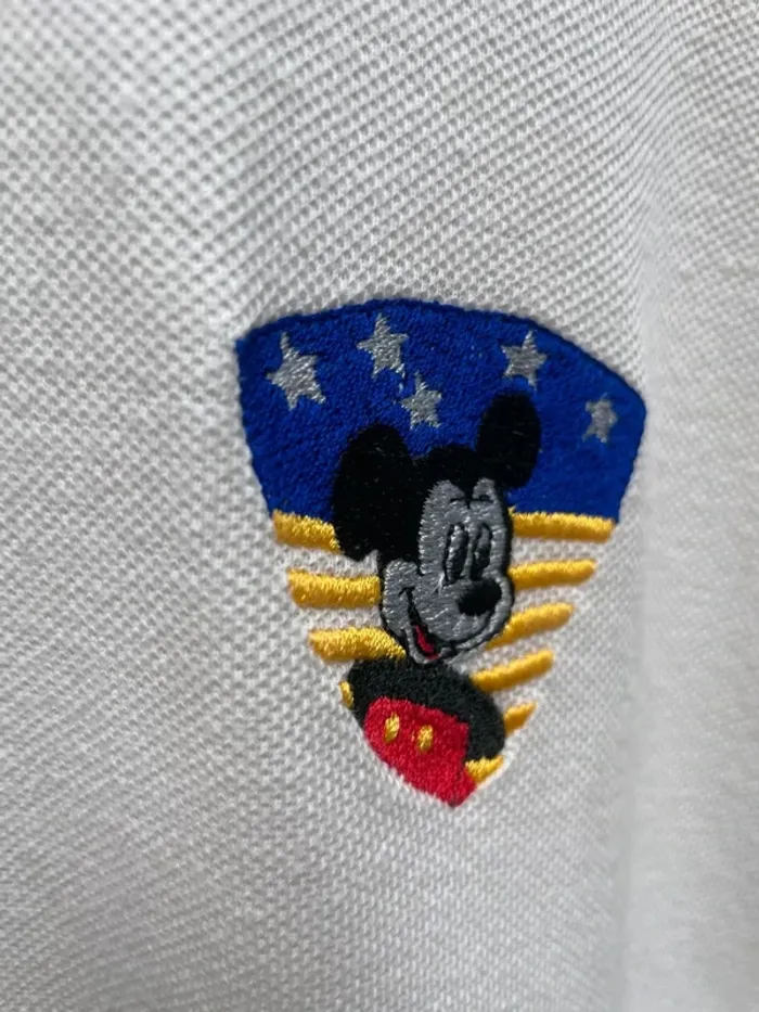 Iceberg vintage white polo Mickey Mouse Walt Disney Land Womens M made in Italy 🇮🇹 - photo numéro 3