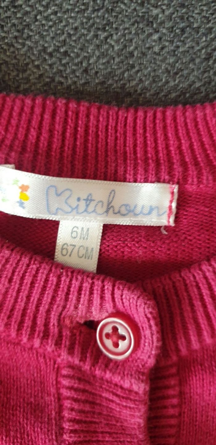 Gilet fuschia kitchoun 6 mois - photo numéro 3