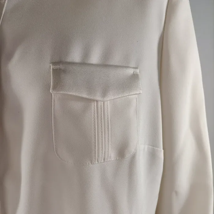 Blouse satinée blanche Mayerline – T.44 – Élégante et fluide A1196 - photo numéro 2