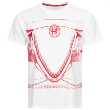T-shirt Alpha Romeo Blanc/Rouge Homme Taille XL Neuf et Authentique 
