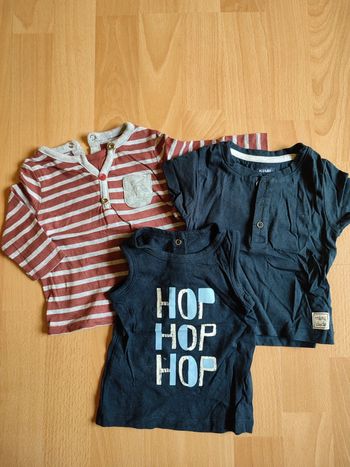 Lot t-shirts manches courtes + longues + débardeur Kiabi LH en 3M