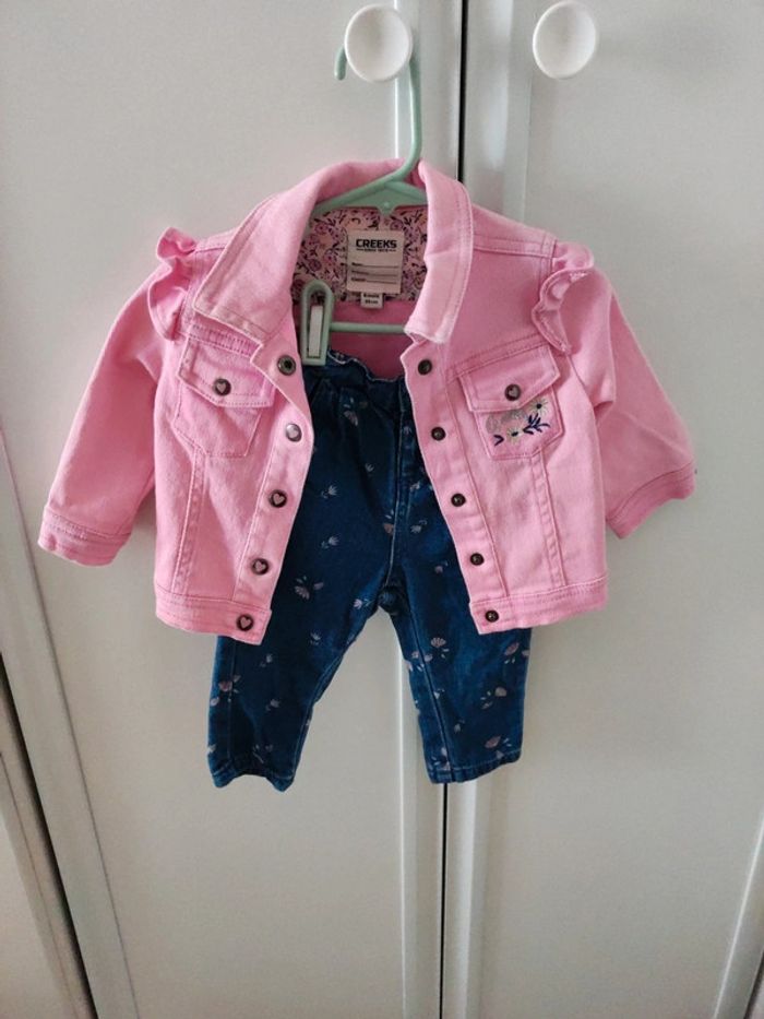 Ensemble en jean creeks 6 mois 68 cm veste + jean