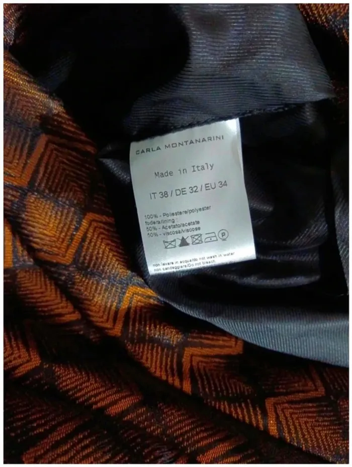 C4 blazer orange noir Carla Montanarini 38 - photo numéro 4