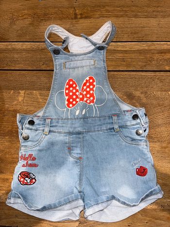 Salopette jean short 3 ans