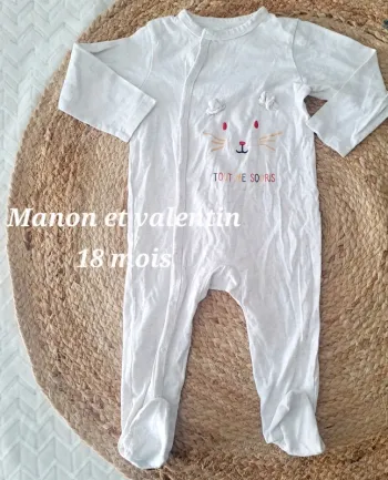 Pyjama Manon et Valentin 18 mois
