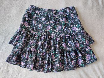 Jupe vintage Lenny B fleurs volants taille 38-40