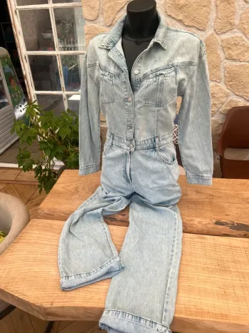 Combinaison en jean salopette femme taille S 36 promod Zara