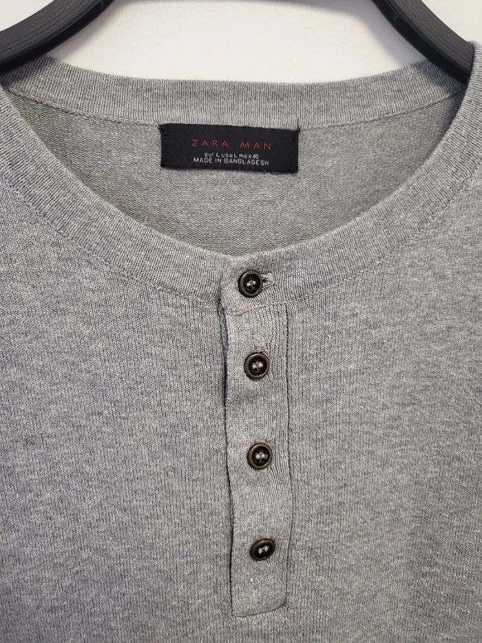 Zara Man pull gris manches longues * taille L * - photo numéro 3