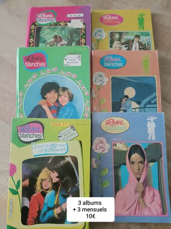 Lot BD vintage Roses blanches années 80