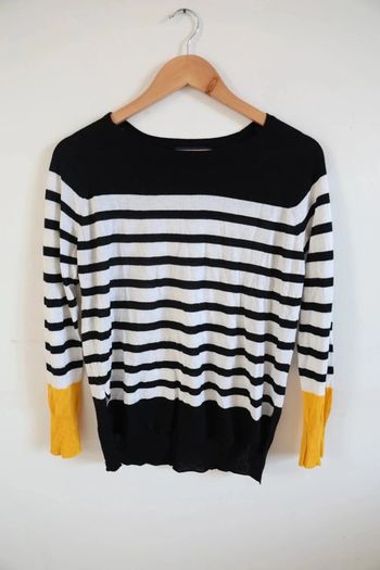 C40 pull noir/blanc Zara M