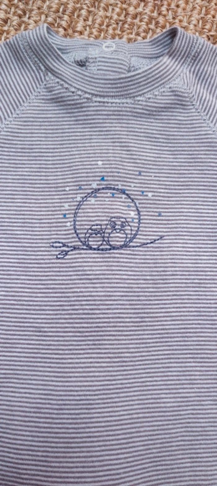 Lot 1 mois combinaison P'tit Bisou chemise Kiabi paresseux - photo numéro 2