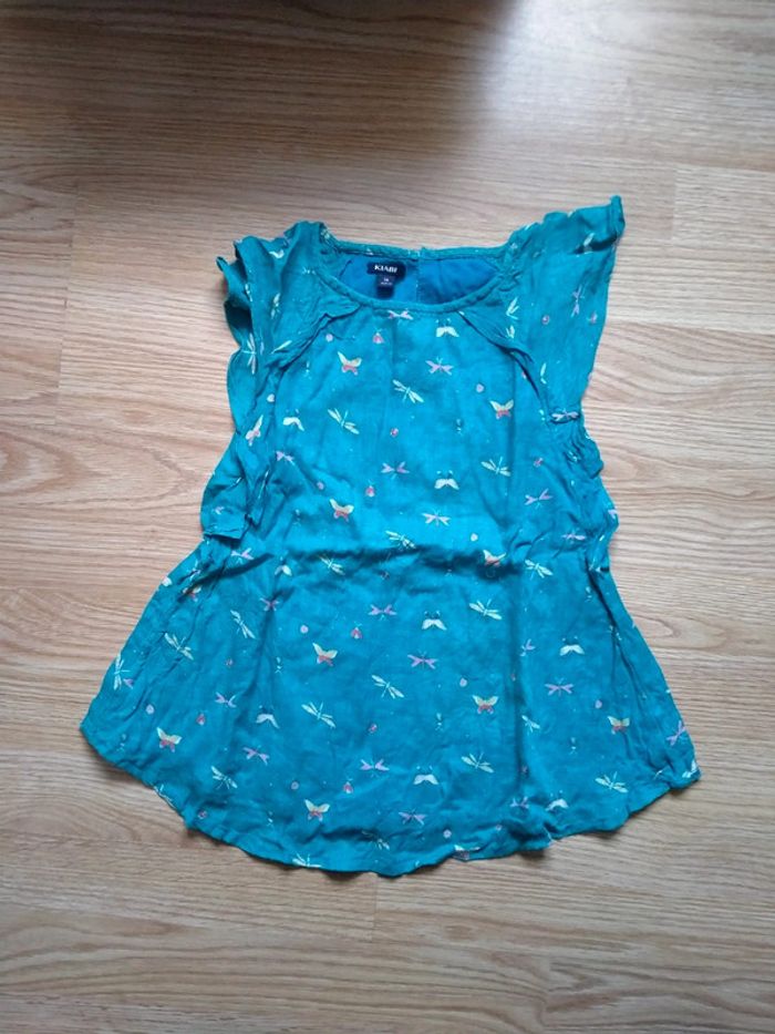 Robe verte. Papillon 🦋. Kiabi
Taille 3 ans