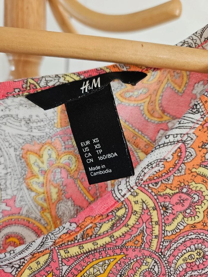 Blouse rose bohème taille 34 h&m - photo numéro 2