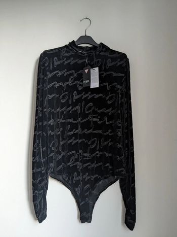 Body XL Guess velours noir et gris