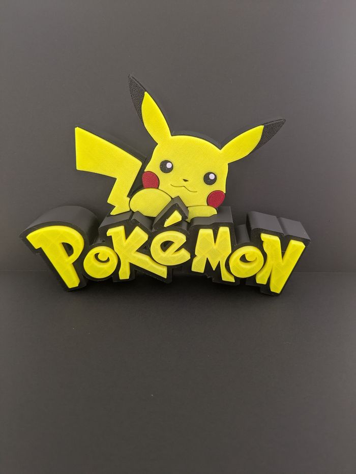 Logo 3d pokémon Pikachu en