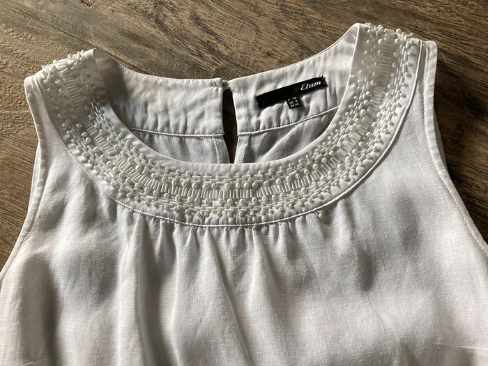 Top en coton Etam blanc - photo numéro 8