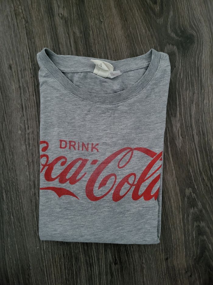 T shirt coca cola gris - photo numéro 3