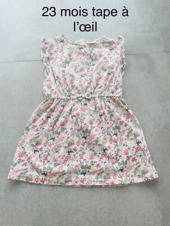 Robe 23 mois tape à l’œil motif perroquet