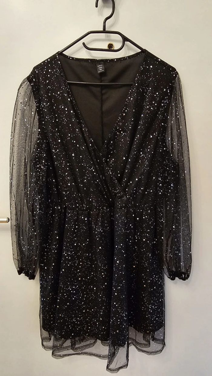 Robe de fête à paillettes Shein noir 3XL