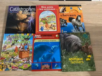 lot de six gros livre pour enfants/ado, apprentissage de la vie et du monde